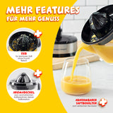 GOURMETmaxx Zitruspresse 0,7l Edelstahl mit Sieb, Aromadeckel und abnehmbarem Saftbehälter für frischen Saftgenuss.