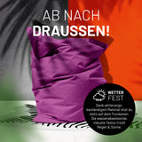 LUMALAND Sitzsack Classic XXL (380 L) lila, wetterfest, modern, stabil, für In- & Outdoor, mit robustem, wasserabweisendem Material.