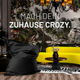 LUMALAND Sitzsack Classic XXL (380 L) in Schwarz, modern und bequem für Innen- und Außenbereiche, mit pflegeleichtem Material.