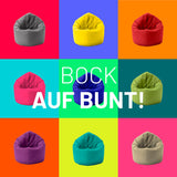 LUMALAND Sitzsack Drops (300 L) - Beiger Sitzsack für Innen und Außen, robust, leicht und pflegeleicht, mit EPS-Perlenfüllung.