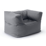 LUMALAND Sitzsack-Sofa Sessel 400 L Grau, modularer In- & Outdoor-Sessel mit pflegeleichtem, abnehmbarem Bezug und verdecktem Reißverschluss.