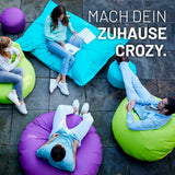 LUMALAND Sitzsack Drops (300 L) in bunten Farben, vielseitig für Innen- und Außenbereich, komfortabel und langlebig.