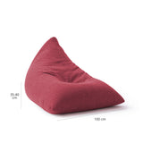 LUMALAND Sitzsack Interior Line rot, dreieckiger Komfort-Sitzsack mit 370l Füllung, 150x100x100 cm, Leinen-Look, indoor Sitzkissen