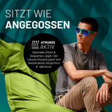 LUMALAND Sitzsack Classic XXL (380 L) – bequem, atmungsaktiv, passt sich Körperform und Wärme an, ideal für Innen- und Außenbereich in Grün.