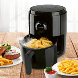 GOURMETmaxx Digitale Heißluft-Fritteuse 1400 W schwarz mit Touchdisplay, 6 Programmen und 3 Liter Fassungsvermögen für fettarme Zubereitung.
