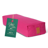#DoYourYoga Yoga-Bolster Paravati, pink, gefüllt mit Bio-Dinkelspelz, 67 x 22 x 13 cm, waschbarer Bezug aus 100 % Baumwolle.