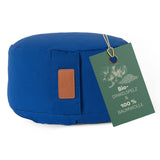 #DoYourYoga Yoga-Kissen Vishnu rund navyblau, gefüllt mit Bio-Dinkelspelz, waschbarer 100% Baumwolle Bezug, vielseitig einsetzbar.