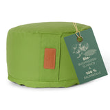 #DoYourYoga Yoga-Kissen Vishnu rund 30x30x15 cm, hellgrün mit Bio-Buchweizenschalen und 100% Baumwolle Bezug