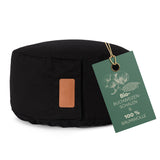 #DoYourYoga Yoga-Kissen Vishnu rund 30x30x15 cm Schwarz mit Bio-Buchweizenschalenfüllung und 100% Baumwollbezug