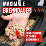 Grillpellets Eichenholz 10 kg für rauchigen Geschmack, vielseitig einsetzbar, mit langer Brenndauer und einfacher Handhabung.