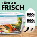 GOURMETmaxx Glas-Frischhaltedosen Klick-it 1600 ml mit 4-fach-Klickverschluss, luftdicht und hygienisch für längere Frische.