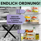 GOURMETmaxx Glas-Frischhaltedosen Klick-it - 725 ml, stapelbar, aromafrisch, mikrowellen- und spülmaschinengeeignet, mit 4-fach-Klick-Verschluss.