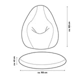 LUMALAND Flexi Comfort Sitzsack Premium Bean Bag Sitzkissen Big 155x100 cm Hellgrau mit ergonomischer Form und Komfortzonen.