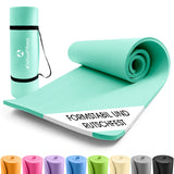 #DoYourFitness Fitnessmatte Türkis 190x100x1 cm rutschfest, robust, leicht, mit Tragegurt, ideal für Yoga und Gymnastik in- und outdoor.
