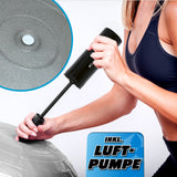 #DoYourFitness Gymnastikball inkl. Ballpumpe Silber 75 cm für Fitness, Pilates, Reha und Büro mit Anti-Burst-System