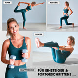 #DoYourFitness Fitnessmatte grau 183x61x1 cm rutschfest robust für Yoga, Gymnastik, Pilates & Krafttraining indoor und outdoor.