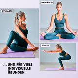 #DoYourFitness Fitnessmatte Lila 183x61x1,5 cm rutschfest, robust, leicht mit Tragegurt für Yoga, Gymnastik und Fitnessübungen indoor & outdoor.