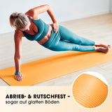#DoYourFitness Fitnessmatte orange 183x61x2 cm rutschfest und robust für Yoga, Gymnastik, In- & Outdoor Training.