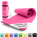 #DoYourFitness Fitnessmatte pink, 183x61x2 cm, rutschfest, robust, leicht mit Tragegurt, ideal für Yoga, Gymnastik indoor und outdoor.