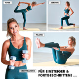 #DoYourFitness Fitnessmatte Hell Beige 183x61x1,5 cm rutschfest und robust für Yoga, Gymnastik und Outdoor-Training.