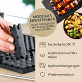 KitchBo Silikon-Backmatte Starter Set 8-tlg. mit modularem Klicksystem, hitzebeständig bis 200°C, spülmaschinengeeignet, wiederverwendbar.