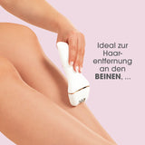 VITALmaxx Epilierer inkl. Akku & USB-Kabel - weiß/rosegold zur sanften Haarentfernung an Beinen mit LED-Licht und zwei Geschwindigkeitsstufen.