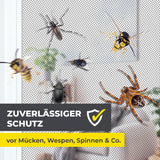 EASYmaxx Moskitonetz für Fenster mit selbstklebendem Klettband – zuverlässiger Insektenschutz bei klarer Sicht, einfache Montage ohne Bohren.