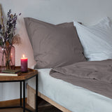 LUMALAND Premium Bettwäsche Everyday Anthrazit, weiches Polycotton-Set 155x200 cm mit Kissenbezug 80x80 cm, moderne Ganzjahres-Bettwäsche.