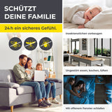 EASYmaxx Insect Protect Insektenschutzvorhang mit eingenähten XXL-Magnetbändern, schützt vor Insekten bei offener Tür, schwarz 100x210 cm