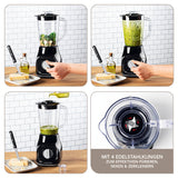 GOURMETmaxx Standmixer mit 4 Edelstahlklingen zum Pürieren, Mixen & Zerkleinern für perfekte Texturen bei Shakes und Smoothies.