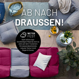 LUMALAND Sitzsack-Sofa Ecke Rotwein mit wetterfestem Material, extragroß, kombinierbar, pflegeleicht, versteckte Reißverschlüsse, 340 L Volumen.