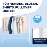 CLEANmaxx Hemdenbügler PRO KOMPAKT für Hemden, Blusen, Shirts, Pullover, mit erweiterbarem Reißverschluss für Größen S-XXL.