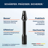 Silkslide Pro Nasenhaartrimmer - Nasierer 2.0 mit optimiertem Kopf, Klingenschutz, ohne Batterien, Qualitätsklingen aus Solingen, Made in Germany.