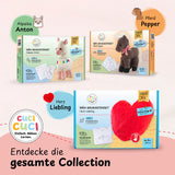 cuci cuci Näh-Baukastenset Motiv: Einhorn Elly – Komplettset für Kinder ab 5 Jahren, garantiert erste Näherfolge spielerisch erleben.
