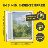 EASYmaxx Insect Protect Teleskop-Insektenschutzgitter mit Netz, flexibel, ohne Bohren oder Zuschneiden, super fix montiert.