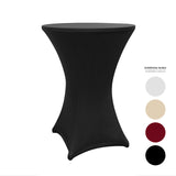LUMALAND Stehtischhusse - Tisch Bezug - Husse - Ø 70-75 cm - Schwarz, elegante, schmutzabweisende und waschbare Stehtischhusse