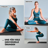 #DoYourFitness Fitnessmatte schwarz 183x61x1 cm rutschfest für Yoga, Gymnastik, Meditation und Fitness im In- & Outdoor-Bereich
