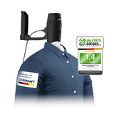 CLEANmaxx Hemdenbügler PRO KOMPAKT in Schwarz/Silber, automatisches Bügeln und Trocknen, platzsparend, ideal für Hemden und Textilien.