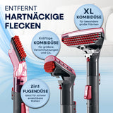 CLEANmaxx Polster- & Teppichreiniger Pro Power 3in1 mit XL-Kombidüse, Bürste und Fugendüse gegen hartnäckige Flecken.