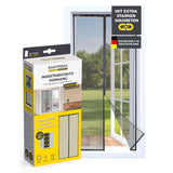 EASYmaxx Insect Protect Insektenschutzvorhang mit eingenähten XXL-Magnetbändern 100x210 cm schwarz, luftdurchlässig, ohne Bohren.