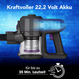 CLEANmaxx Akku-Zyklonsauger 2in1 mit 22,2 V Akku, 35 Min. Laufzeit und beutelloser Zyklontechnologie kabellos und leistungsstark.