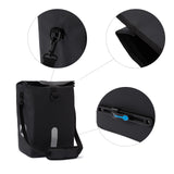 #DoYourSports Wasserdichte Fahrradtasche Roll-Top 21 L schwarz mit reflektierendem Detail und praktischem Schnellverbindungssystem.