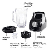 GOURMETmaxx Standmixer mit 1L Behälter, 4 Edelstahlklingen, 2 Geschwindigkeitsstufen und rutschfesten Gummifüßen für Mixen und Zerkleinern.