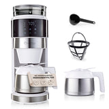 Barista Filterkaffeemaschine Touch Iso mit Mahlwerk und LED-Touchdisplay, Timer, 1,25-l-Wassertank, Edelstahl-Isolierkanne.