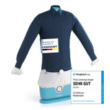 CLEANmaxx Hemdenbügler PRO für Oberbekleidung in Blau, automatisch trocknet und bügelt Hemden schnell und faltenfrei.
