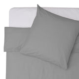LUMALAND Premium Bettwäsche Everyday in Cool Grey, 155x200 cm Bettbezug mit 80x80 cm Kissenbezug, weiche Polycotton Qualität.