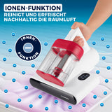 CLEANmaxx Milbensauger Rotation mit Ionen-Funktion, UV-C-Licht, 3-Stufen-Filtersystem und effektiver Milbenentfernung.