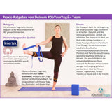#DoYourYoga Yogagurt Amita mit stabilem Metall-Ring-Verschluss, 260 x 3,8 cm, unterstützt Dehnung und Stabilität bei Yogaübungen.
