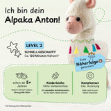 cuci cuci Näh-Baukastenset Motiv: Alpaka Anton, Komplettset für Kinder ab 5 Jahren, erste Näherfolge garantiert, einfache Anleitung inklusive.