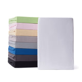 LUMALAND Comfort Jersey Spannbettlaken 160 g/m² 100% Baumwolle, weiß, mit elastischem Rundum-Gummizug und hoher Passform.